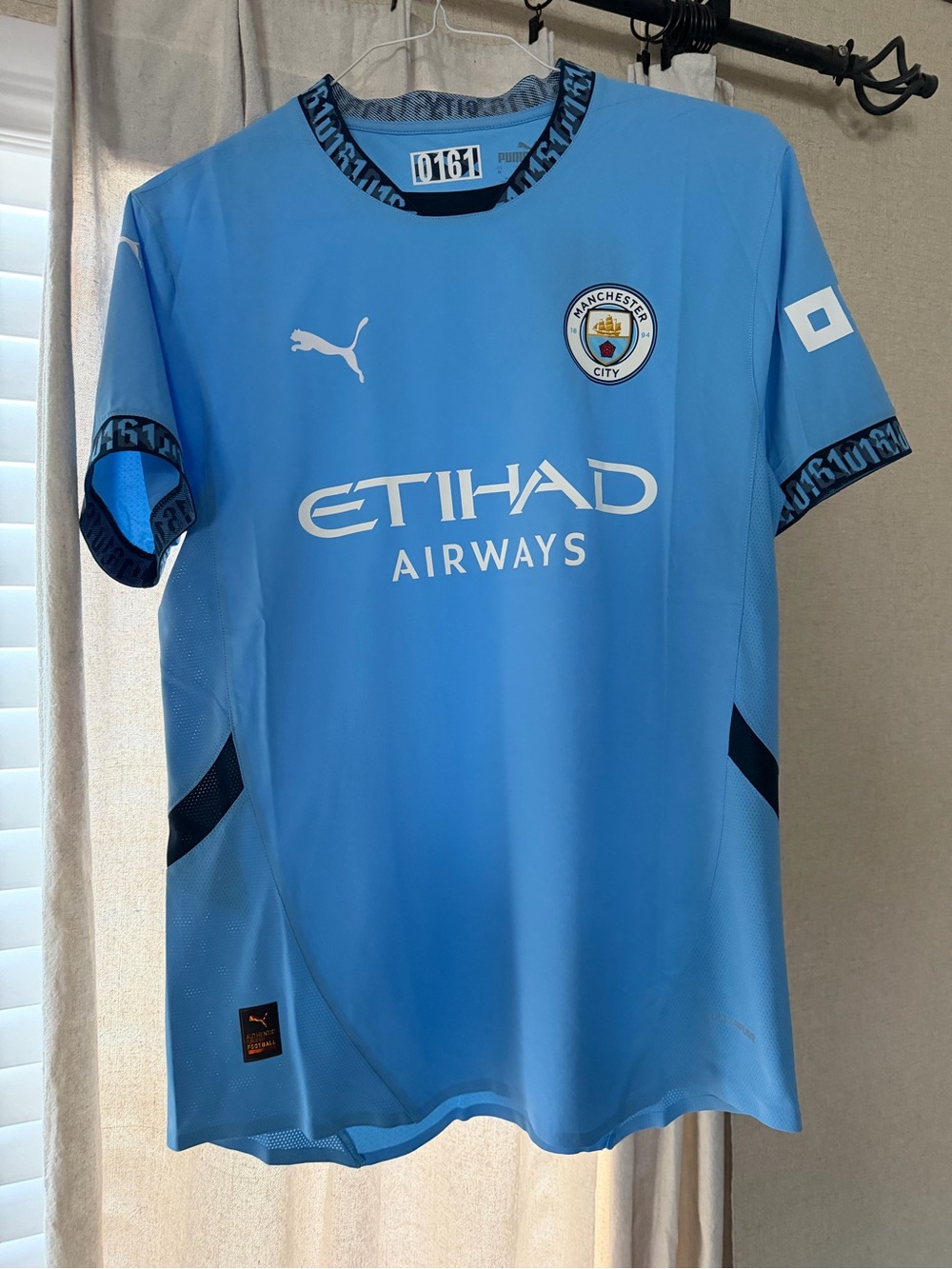 Puma Manchester City Light Blue Short-Sleeve Soccer Jersey